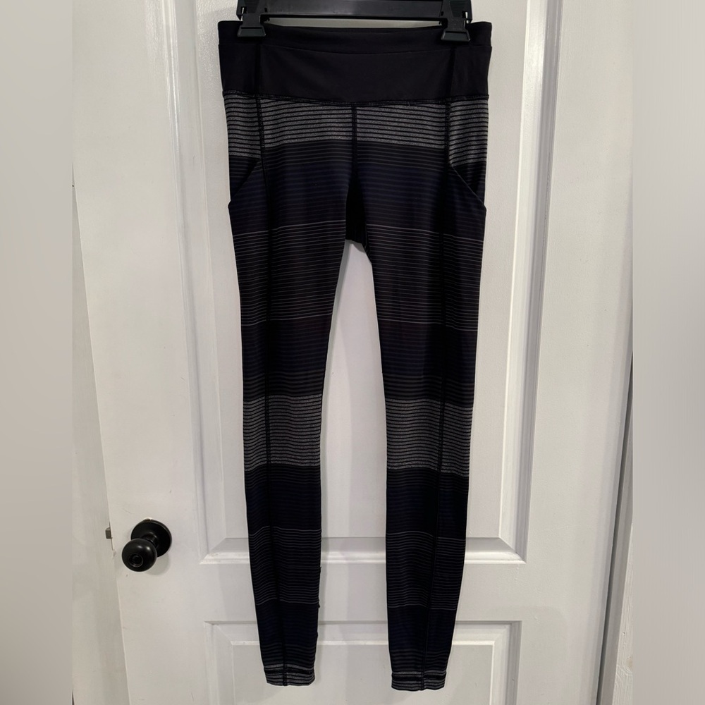 Lululemon Speed Tight II Om Stripe Black Multi RARE